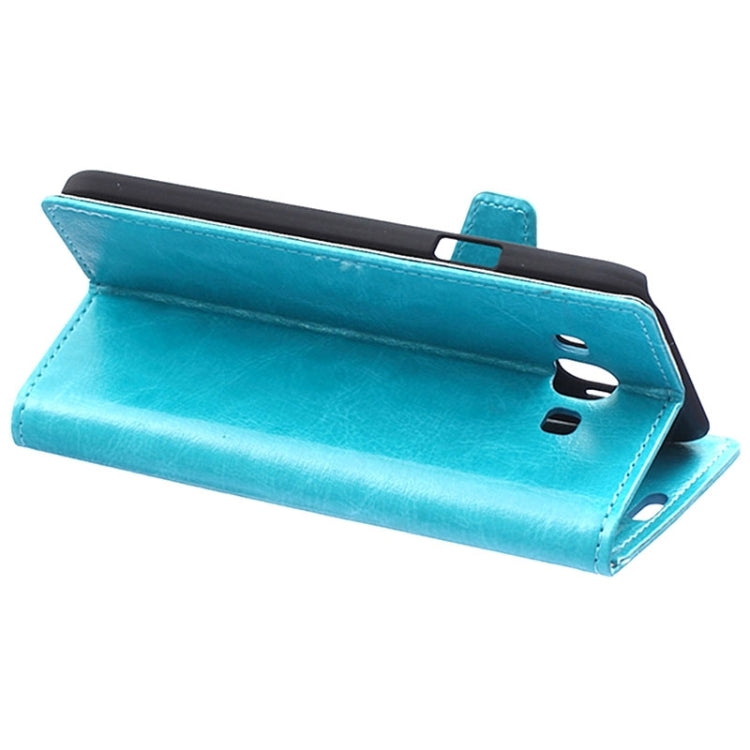Crazy Horse Texture Horizontal Flip Solid Color Magnetic Buckle Leather Case with Holder & Card Slots & Wallet for Galaxy E5 / E500