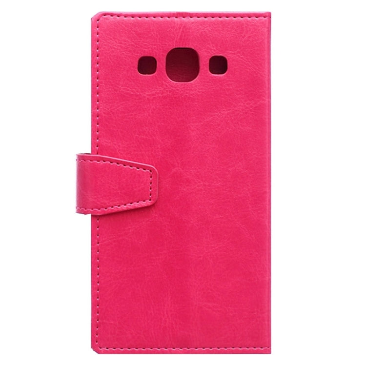Crazy Horse Texture Horizontal Flip Solid Color Magnetic Buckle Leather Case with Holder & Card Slots & Wallet for Galaxy E5 / E500