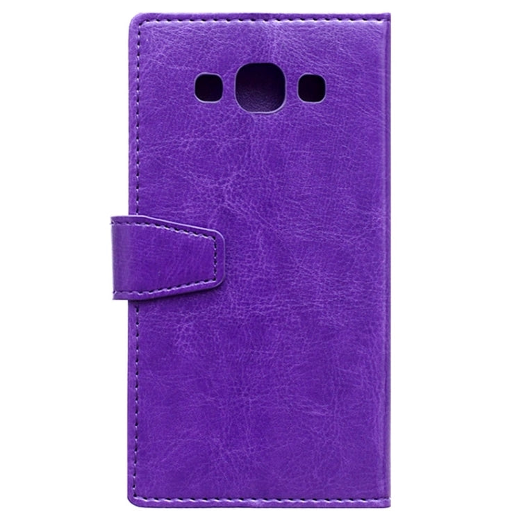 Crazy Horse Texture Horizontal Flip Solid Color Magnetic Buckle Leather Case with Holder & Card Slots & Wallet for Galaxy E5 / E500