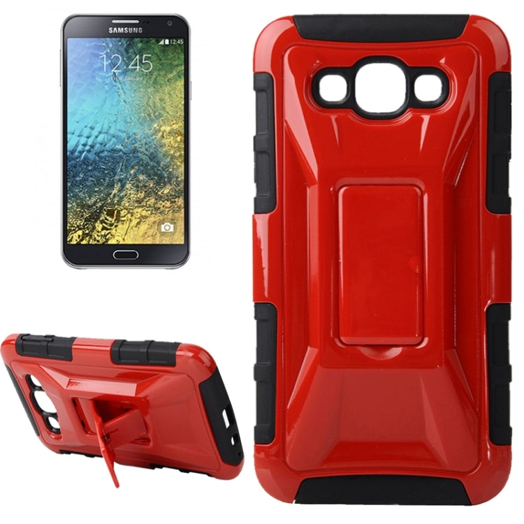 Fashionable Cool and Detachable Racing Car Form Combination Case with Holder and Hand Strap for Galaxy E7 / E700