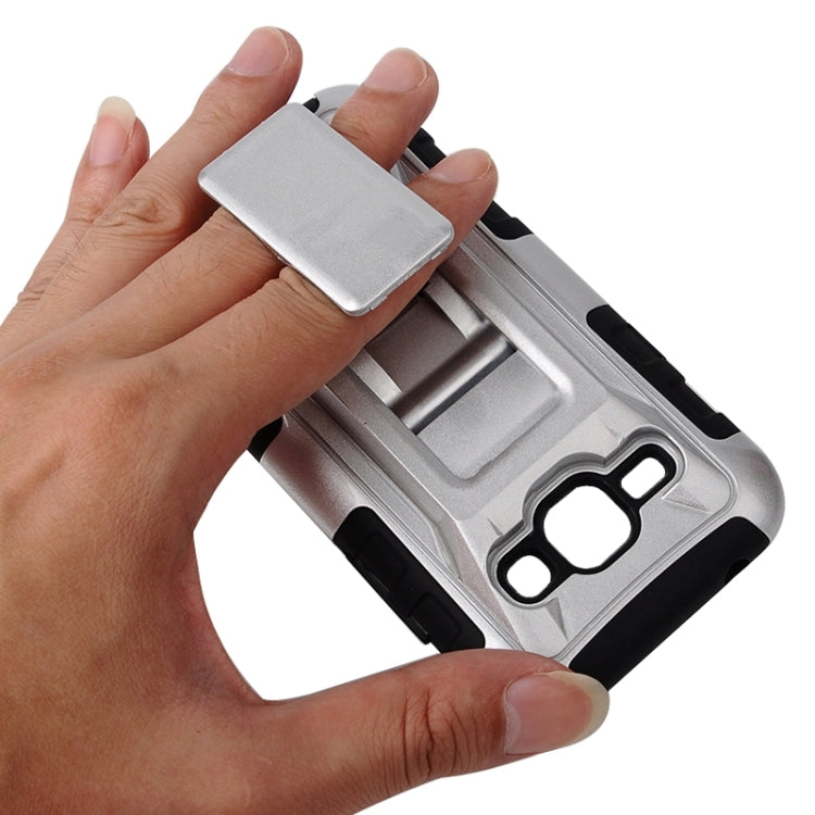 Fashionable Cool and Detachable Racing Car Form Combination Case with Holder and Hand Strap for Galaxy J1 / J100