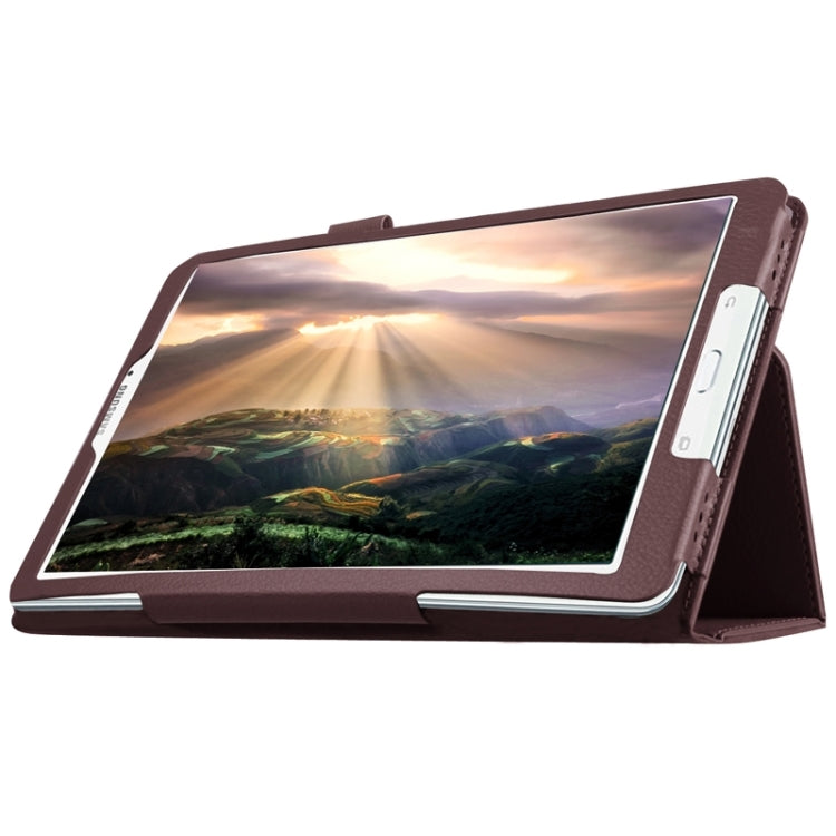 Litchi Texture Horizontal Flip Solid Color Leather Case with Holder for Galaxy Tab E 9.6 / T560 / T561