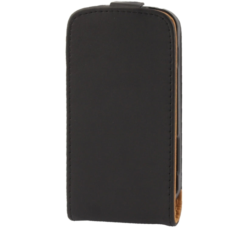 Vertical Flip Leather Case for Galaxy Trend Duos / S7562(Black)