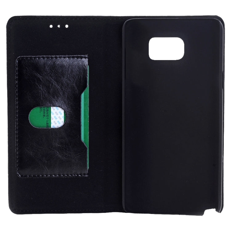 Crazy Horse Texture Horizontal Flip Solid Color Genuine Leather Case with Holder and Card Slot for Galaxy Note 5 / N920