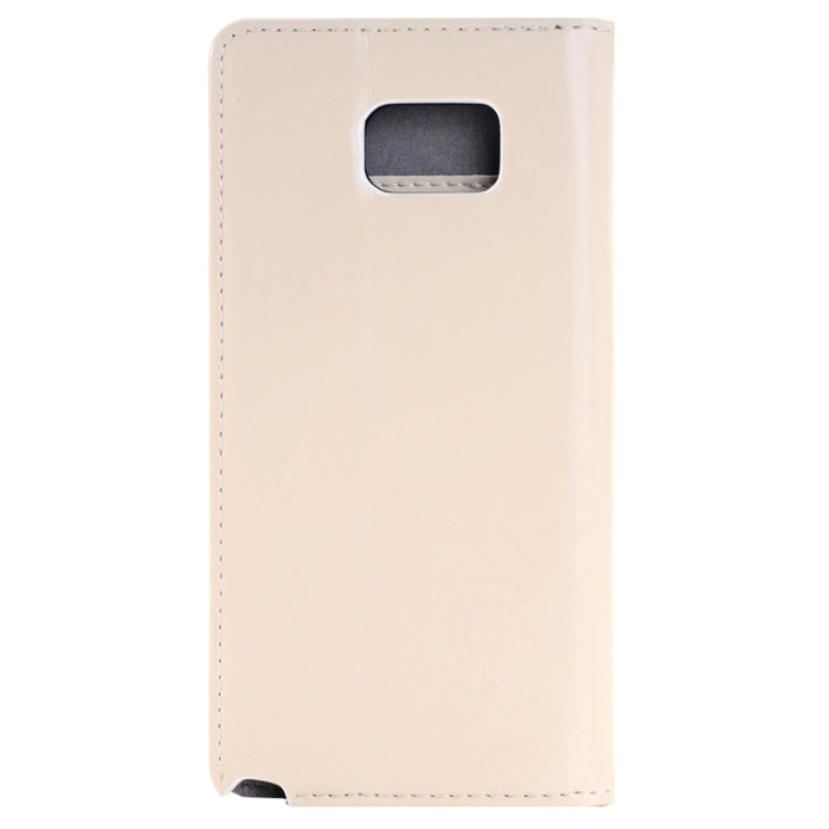 Crazy Horse Texture Horizontal Flip Solid Color Genuine Leather Case with Holder and Card Slot for Galaxy Note 5 / N920