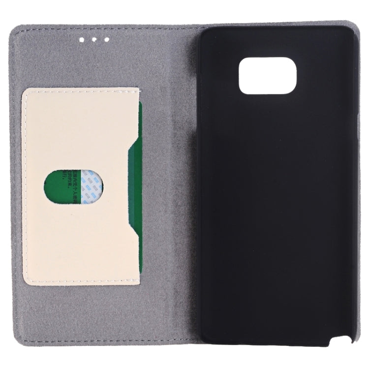 Crazy Horse Texture Horizontal Flip Solid Color Genuine Leather Case with Holder and Card Slot for Galaxy Note 5 / N920
