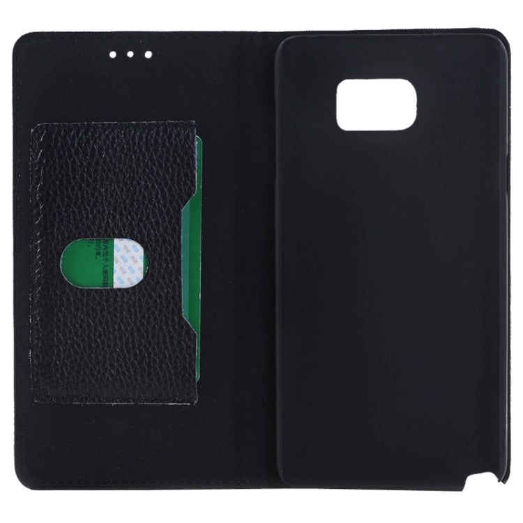 Litchi Texture Horizontal Flip Solid Color Genuine Leather Case with Holder and Card Slot for Galaxy Note 5 / N920