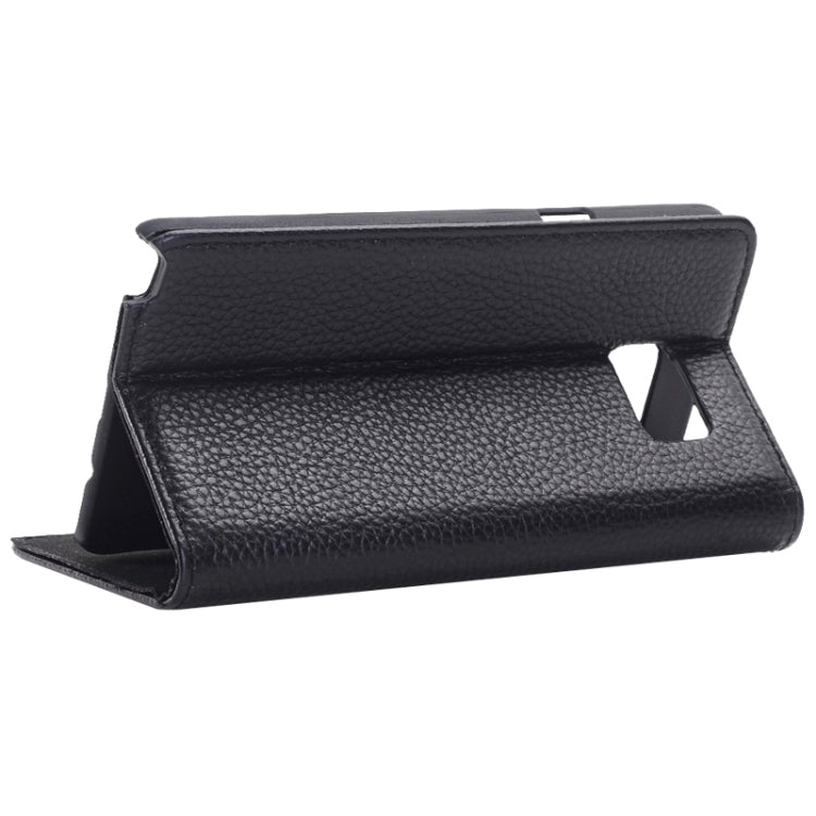 Litchi Texture Horizontal Flip Solid Color Genuine Leather Case with Holder and Card Slot for Galaxy Note 5 / N920