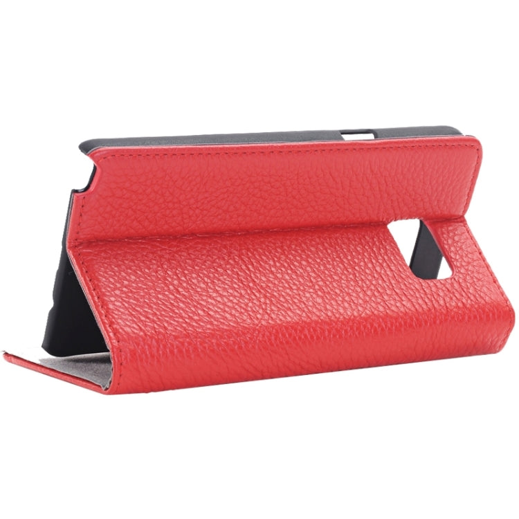 Litchi Texture Horizontal Flip Solid Color Genuine Leather Case with Holder and Card Slot for Galaxy Note 5 / N920