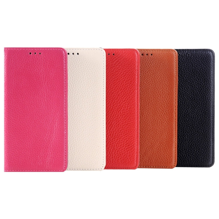 Litchi Texture Horizontal Flip Solid Color Genuine Leather Case with Holder and Card Slot for Galaxy Note 5 / N920