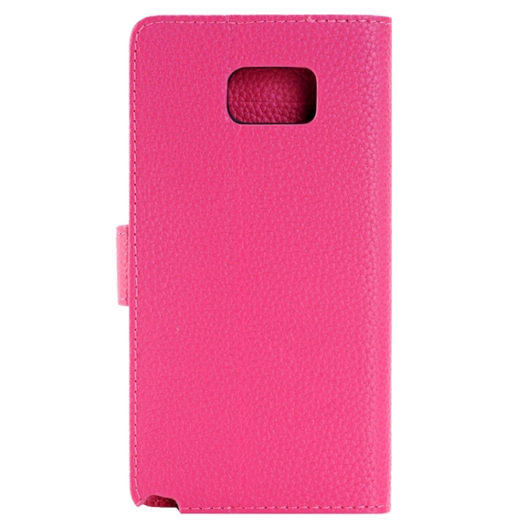 Litchi Texture Horizontal Flip Solid Color Leather Case with Holder and Card Slots for Galaxy Note 5 / N920