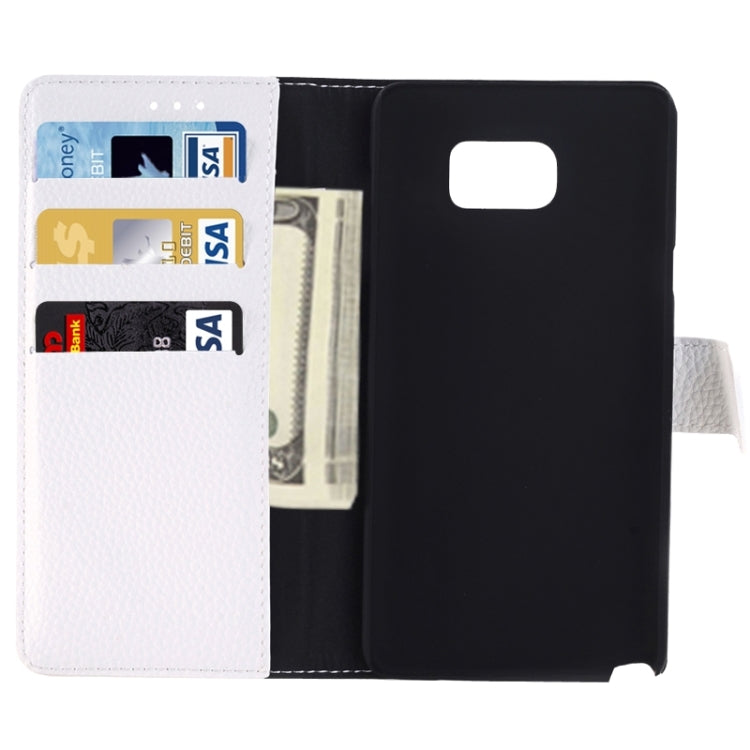 Litchi Texture Horizontal Flip Solid Color Leather Case with Holder and Card Slots for Galaxy Note 5 / N920