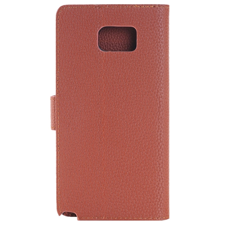 Litchi Texture Horizontal Flip Solid Color Leather Case with Holder and Card Slots for Galaxy Note 5 / N920