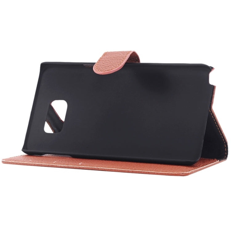 Litchi Texture Horizontal Flip Solid Color Leather Case with Holder and Card Slots for Galaxy Note 5 / N920