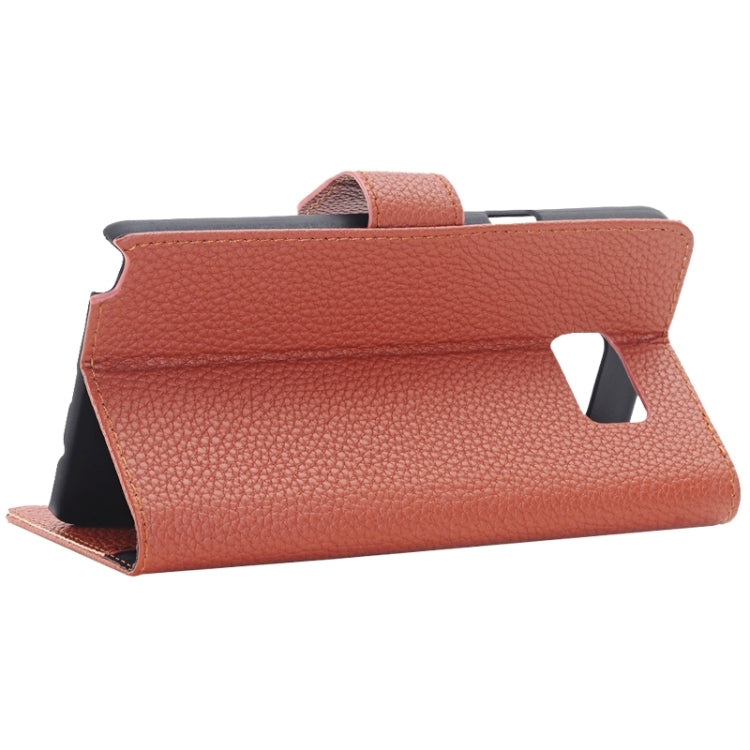 Litchi Texture Horizontal Flip Solid Color Leather Case with Holder and Card Slots for Galaxy Note 5 / N920