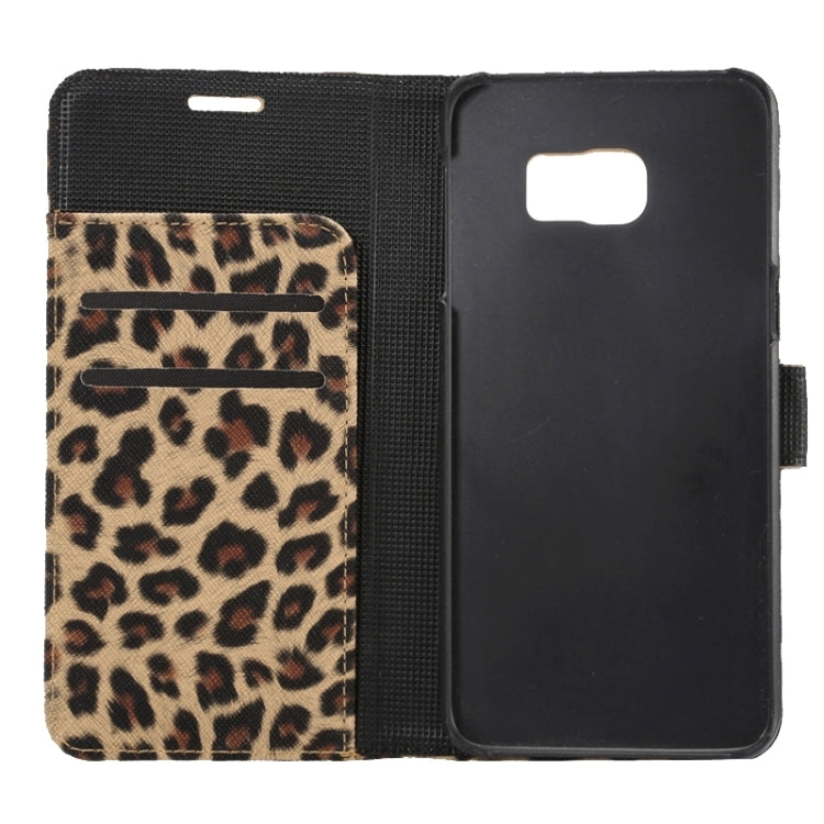 For Galaxy S6 Edge+ / G928 Sexy Leopard Texture Horizontal Flip Leather Case with Wallet & Card Slots & Holder (Yellow)