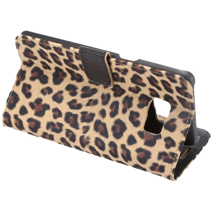 For Galaxy S6 Edge+ / G928 Sexy Leopard Texture Horizontal Flip Leather Case with Wallet & Card Slots & Holder (Yellow)