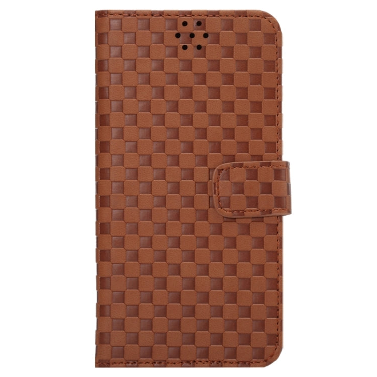 For Galaxy S6 Edge+ / G928 Plaid Patterns Horizontal Flip Leather Case with Card Slots and Holder