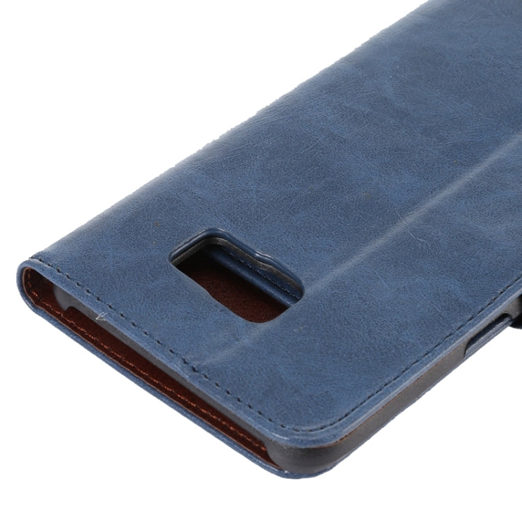 For Galaxy S6 Edge+ / G928 Crazy Horse Texture Horizontal Flip Solid Color Leather Case with Wallet & Card Slots & Holder