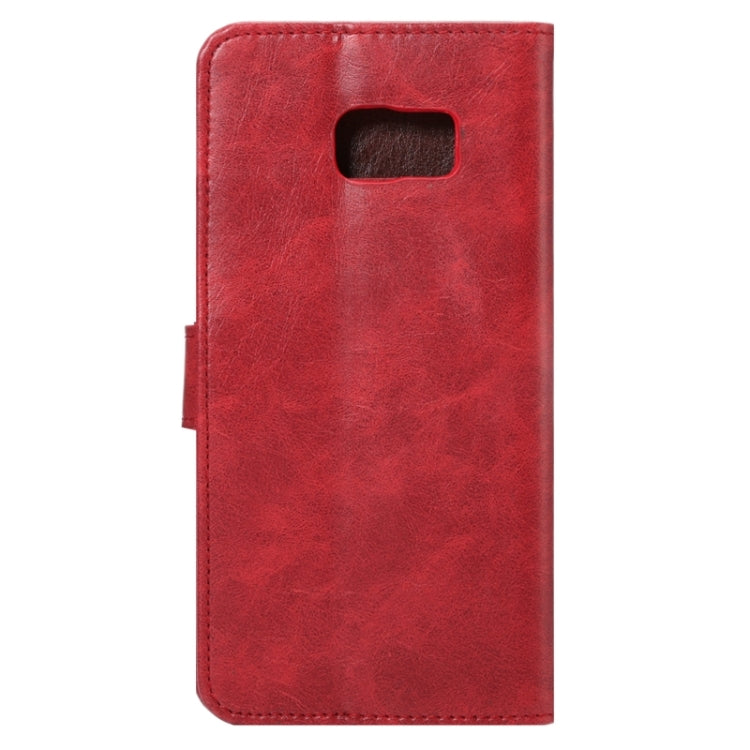 For Galaxy S6 Edge+ / G928 Crazy Horse Texture Horizontal Flip Solid Color Leather Case with Wallet & Card Slots & Holder