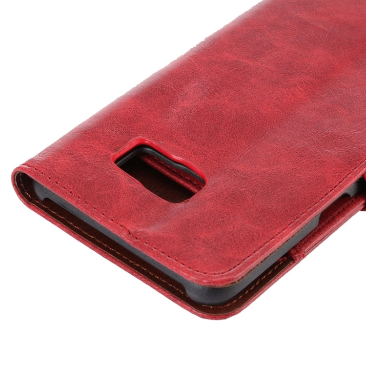 For Galaxy S6 Edge+ / G928 Crazy Horse Texture Horizontal Flip Solid Color Leather Case with Wallet & Card Slots & Holder