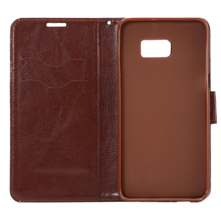 For Galaxy S6 Edge+ / G928 Flower Pattern Cloth Surface Horizontal Flip Leather Case with Wallet & Card Slots & Holder