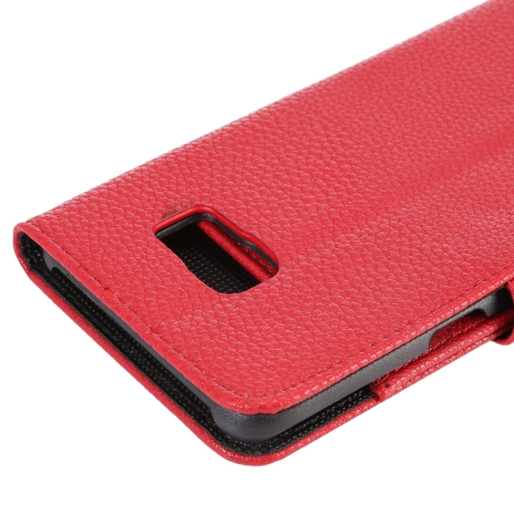 For Galaxy S6 Edge+ / G928 Litchi Texture Horizontal Flip Solid Color Leather Case with Wallet & Card Slots & Holder