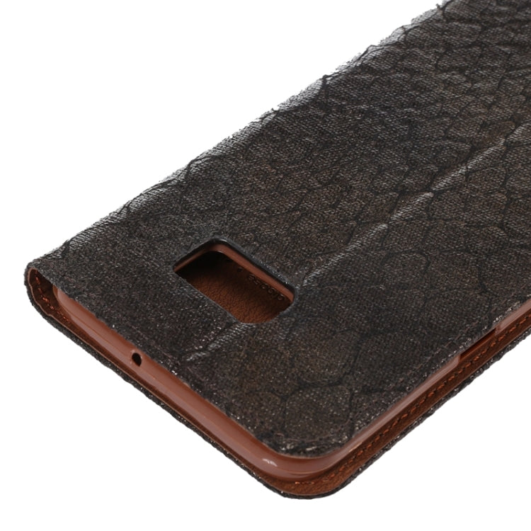 For Galaxy S6 Edge+ / G928 Stone Texture Horizontal Flip Leather Case with Magnetic Buckle & Card Slot & Holder