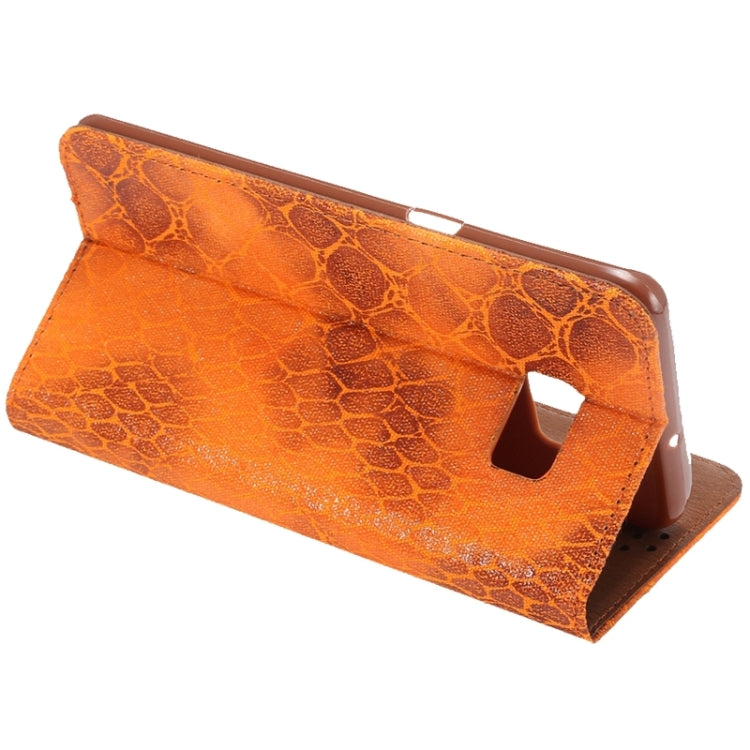 For Galaxy S6 Edge+ / G928 Stone Texture Horizontal Flip Leather Case with Magnetic Buckle & Card Slot & Holder