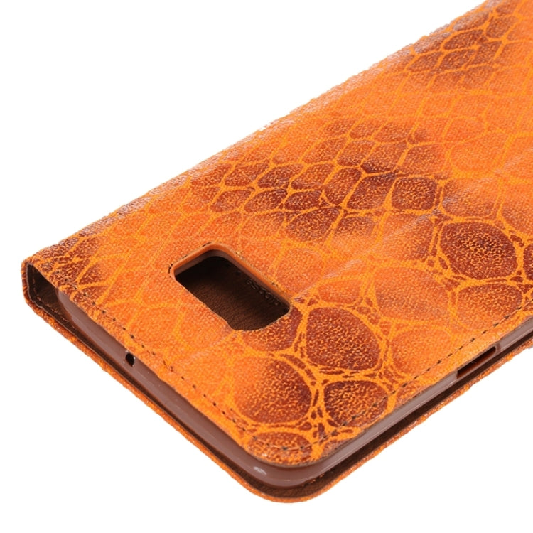 For Galaxy S6 Edge+ / G928 Stone Texture Horizontal Flip Leather Case with Magnetic Buckle & Card Slot & Holder