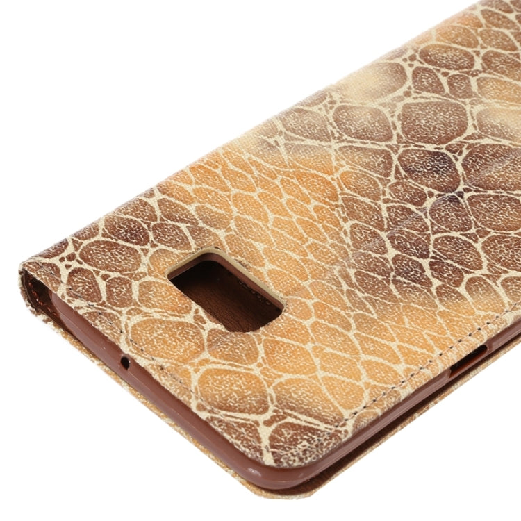 For Galaxy S6 Edge+ / G928 Stone Texture Horizontal Flip Leather Case with Magnetic Buckle & Card Slot & Holder