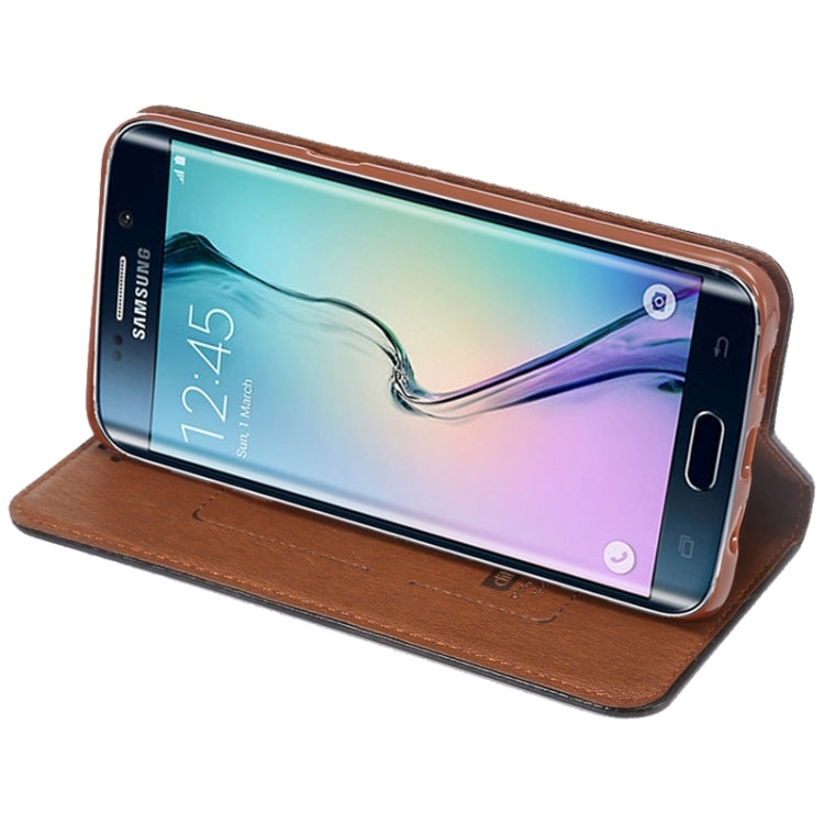 For Galaxy S6 Edge+ / G928 Crazy Horse Texture Horizontal Flip Leather Case with Magnetic Buckle & Card Slot & Holder