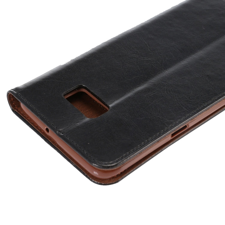 For Galaxy S6 Edge+ / G928 Crazy Horse Texture Horizontal Flip Leather Case with Magnetic Buckle & Card Slot & Holder