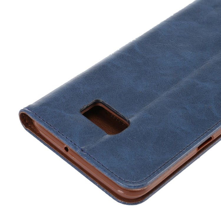 For Galaxy S6 Edge+ / G928 Crazy Horse Texture Horizontal Flip Leather Case with Magnetic Buckle & Card Slot & Holder