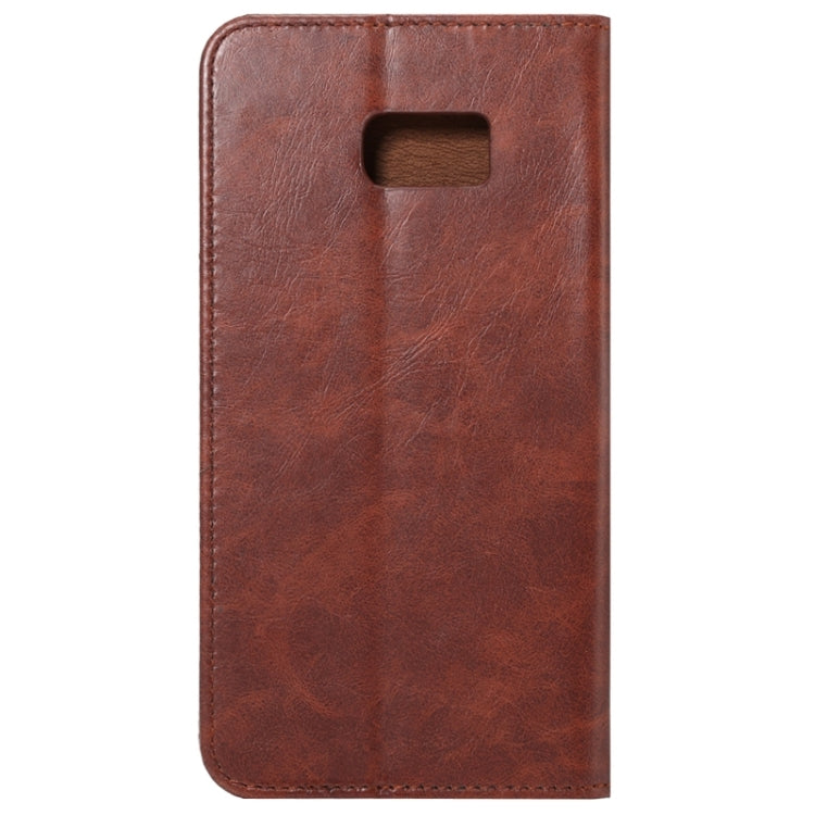 For Galaxy S6 Edge+ / G928 Crazy Horse Texture Horizontal Flip Leather Case with Magnetic Buckle & Card Slot & Holder