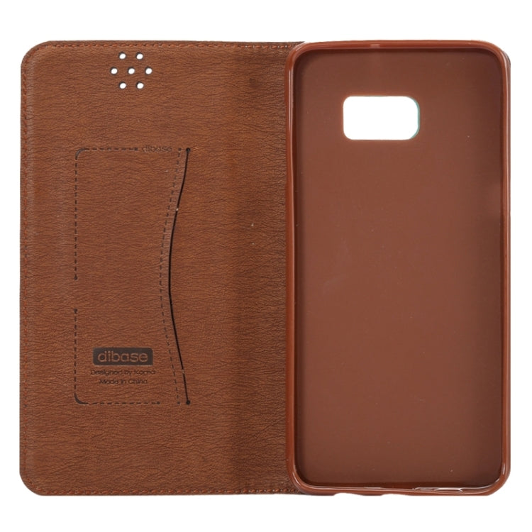 For Galaxy S6 Edge+ / G928 Crazy Horse Texture Horizontal Flip Leather Case with Magnetic Buckle & Card Slot & Holder