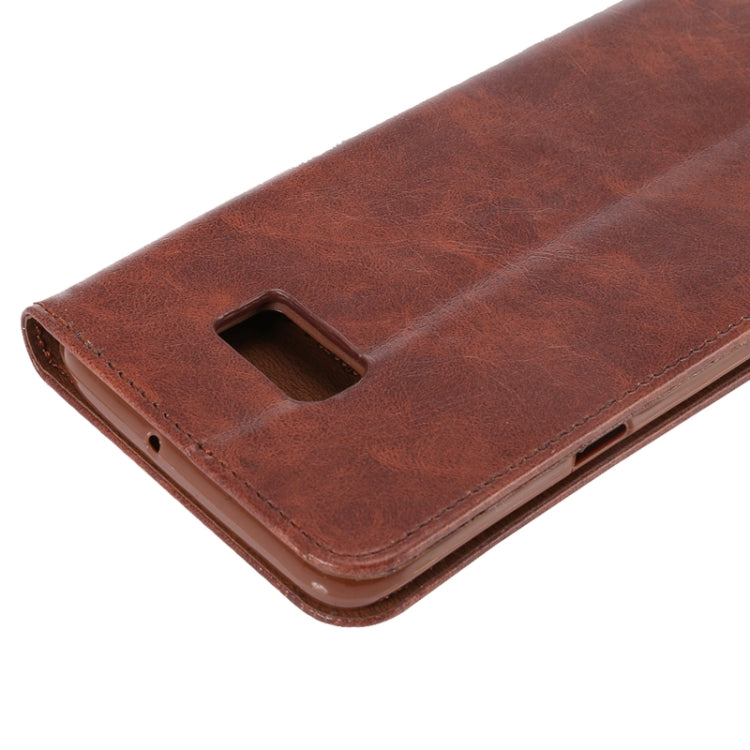 For Galaxy S6 Edge+ / G928 Crazy Horse Texture Horizontal Flip Leather Case with Magnetic Buckle & Card Slot & Holder