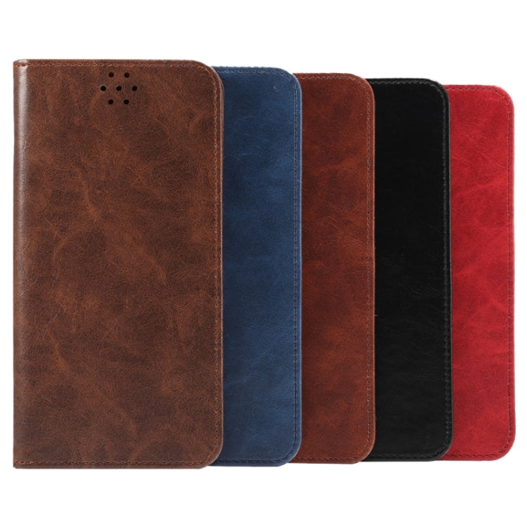 For Galaxy S6 Edge+ / G928 Crazy Horse Texture Horizontal Flip Leather Case with Magnetic Buckle & Card Slot & Holder