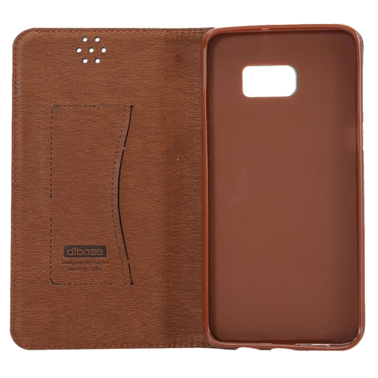 For Galaxy S6 Edge+ / G928 Cloth Texture Horizontal Flip Leather Case with Magnetic Buckle & Card Slot & Holder