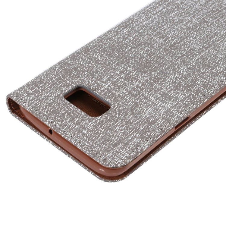 For Galaxy S6 Edge+ / G928 Cloth Texture Horizontal Flip Leather Case with Magnetic Buckle & Card Slot & Holder