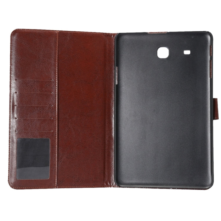 Denim Texture Horizontal Flip Solid Color Leather Case with Wallet & Card Slots & Holder for Galaxy Tab E 9.6 / T560(Dark Blue)