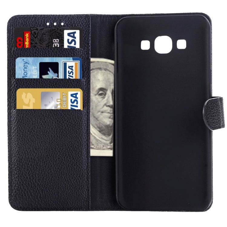 Litchi Texture Horizontal Flip Solid Color Leather Case with Wallet & Card Slot & Holder for Galaxy A8 / A800
