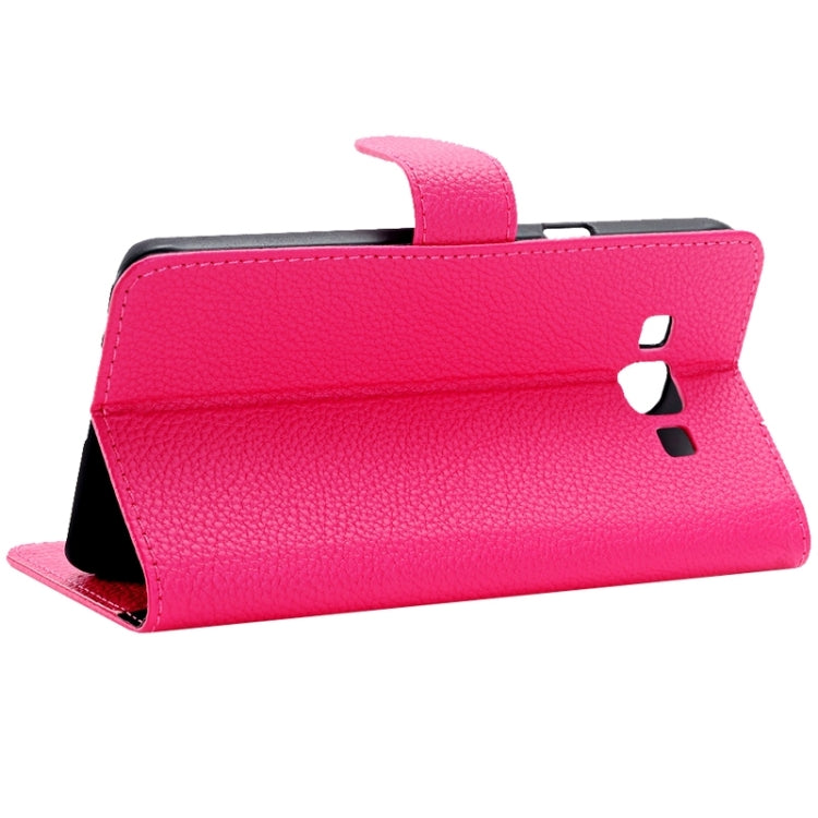 Litchi Texture Horizontal Flip Solid Color Leather Case with Wallet & Card Slot & Holder for Galaxy A8 / A800