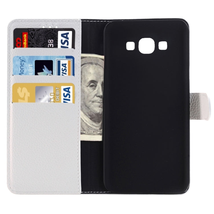 Litchi Texture Horizontal Flip Solid Color Leather Case with Wallet & Card Slot & Holder for Galaxy A8 / A800