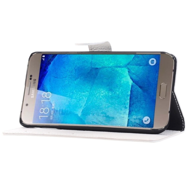 Litchi Texture Horizontal Flip Solid Color Leather Case with Wallet & Card Slot & Holder for Galaxy A8 / A800