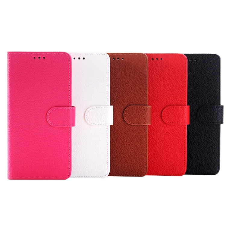 Litchi Texture Horizontal Flip Solid Color Leather Case with Wallet & Card Slot & Holder for Galaxy A8 / A800