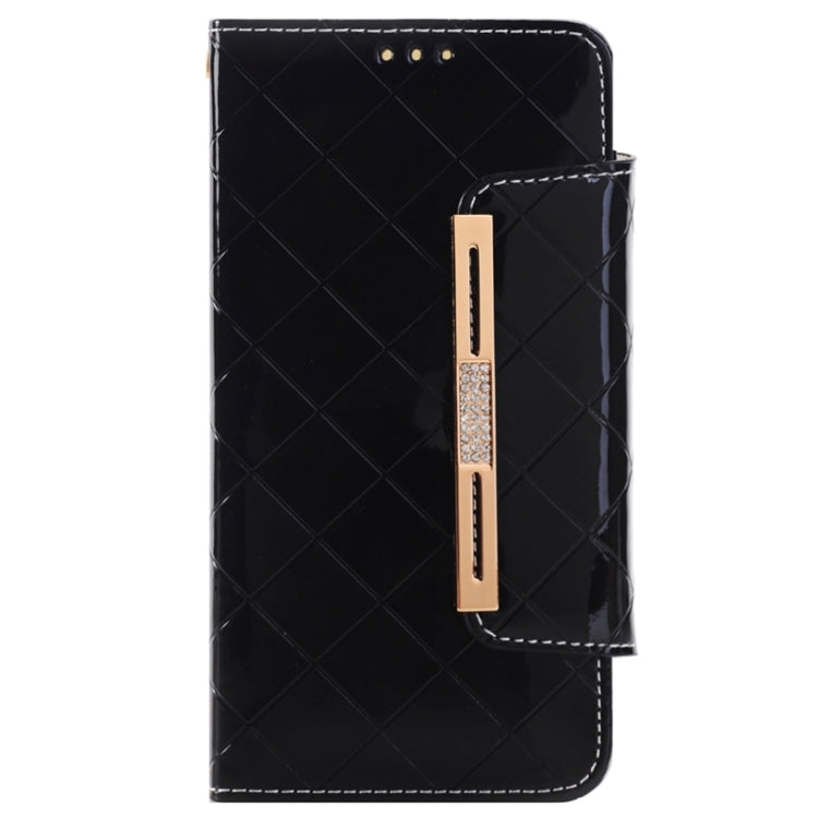 Grid Texture Horizontal Flip Diamond Encrusted Leather Case with Wallet & Card Slot & Holder & Lanyard for Galaxy Note 5 / N920