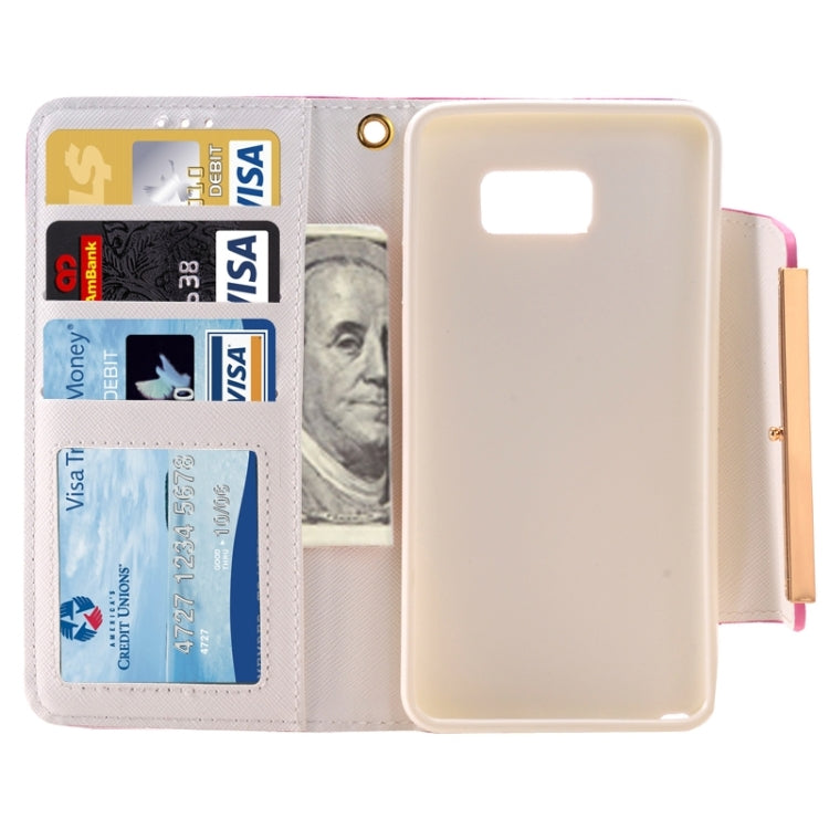 Grid Texture Horizontal Flip Diamond Encrusted Leather Case with Wallet & Card Slot & Holder & Lanyard for Galaxy Note 5 / N920