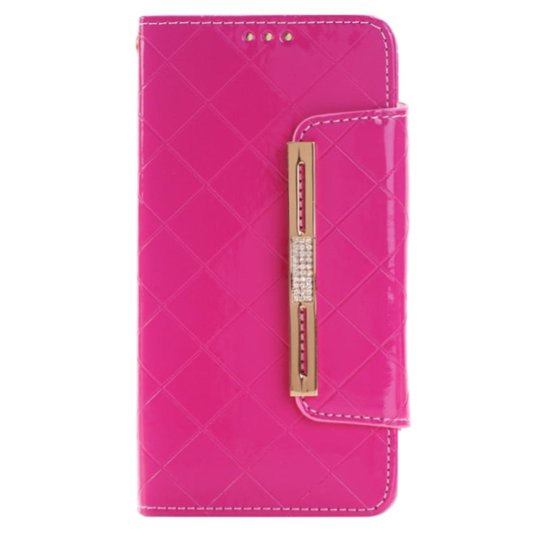 Grid Texture Horizontal Flip Diamond Encrusted Leather Case with Wallet & Card Slot & Holder & Lanyard for Galaxy Note 5 / N920