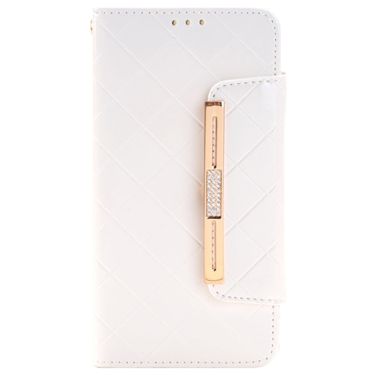Grid Texture Horizontal Flip Diamond Encrusted Leather Case with Wallet & Card Slot & Holder & Lanyard for Galaxy Note 5 / N920